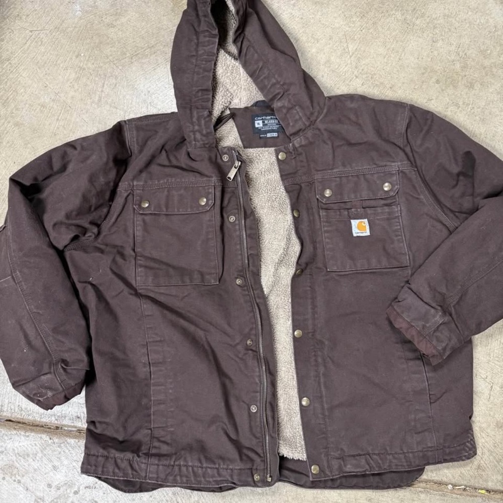Carhartt Dark Brown Sherpa-Lined Jacket